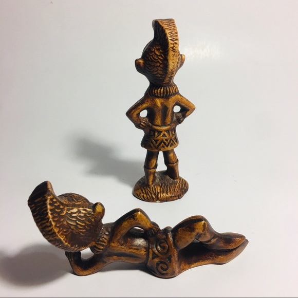 Vintage Treasure Craft Menehune Hawaiian Figurines - Picture 2 of 4